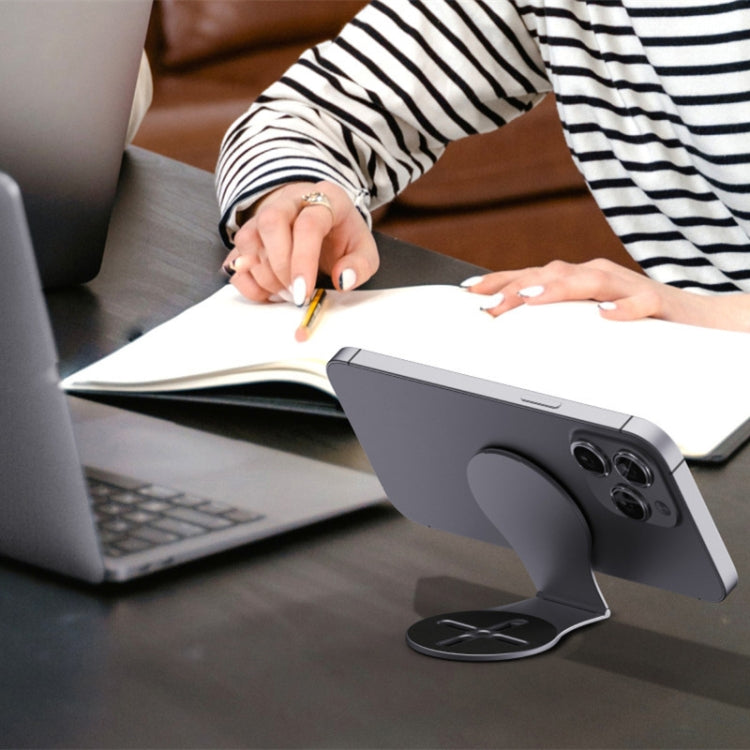 Folding Magnetic Desktop Phone Holder(Black)