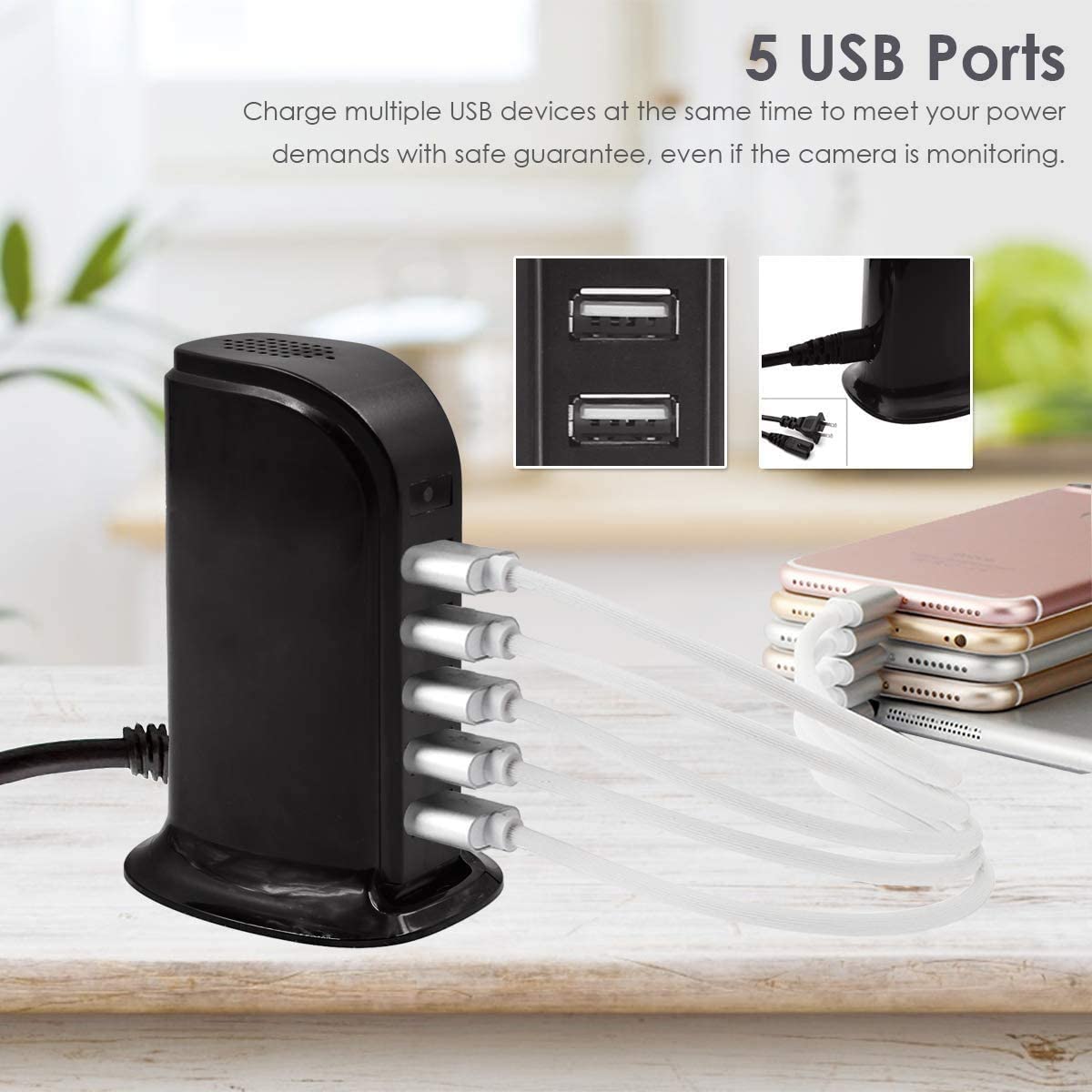 P12 USB Adapter Smart Charger WIFI Camera Nanny Camera