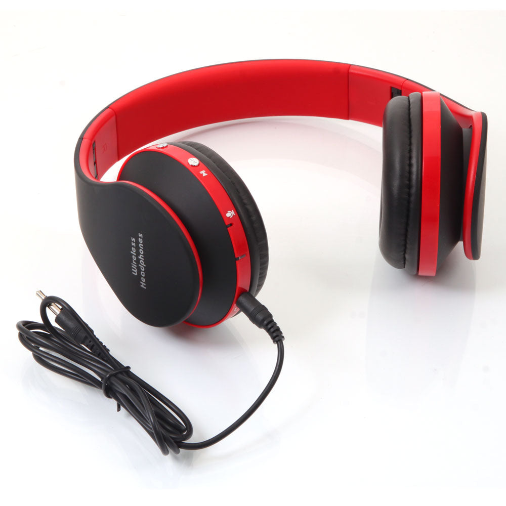 Red/Black V3.0 EDR Wireless Stereo Sports Bluetooth Headphone with Mic