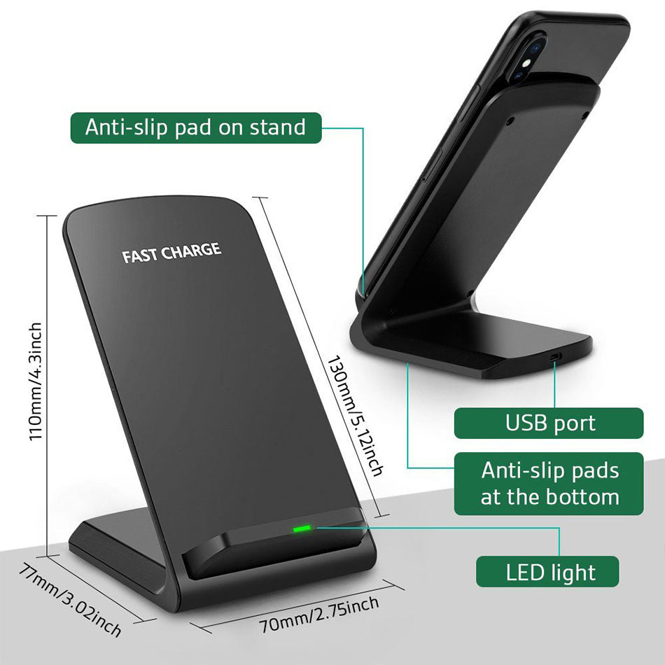 30W Fast Charging Vertical Wireless Charger Phone Desktop Stand